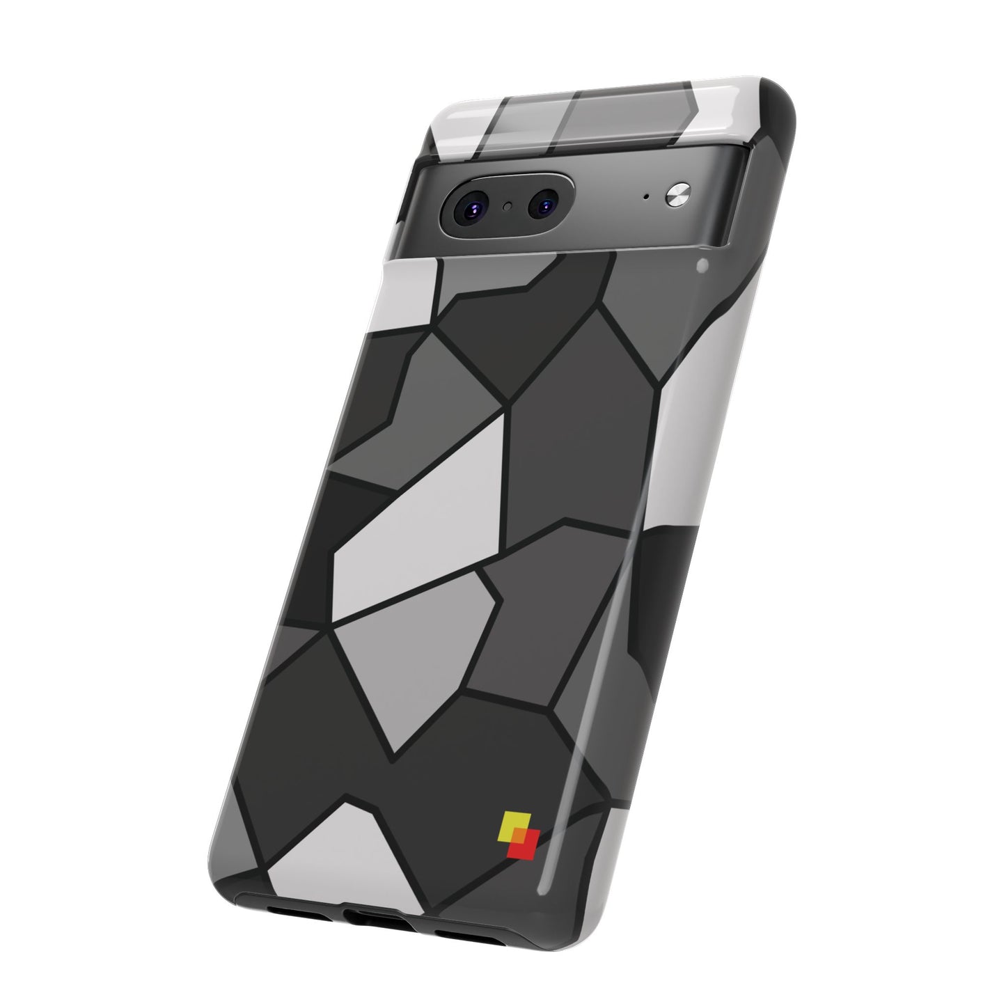 Black and Grey Geometric Phone Case