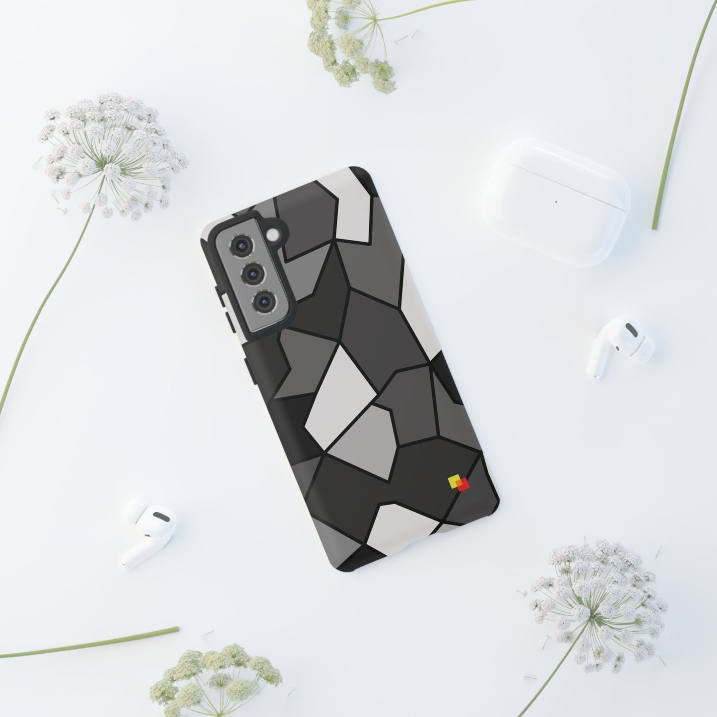 Black and Grey Geometric Phone Case