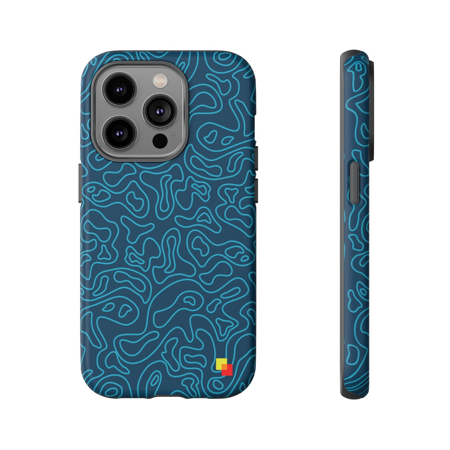 Blue Topographic Phone Case