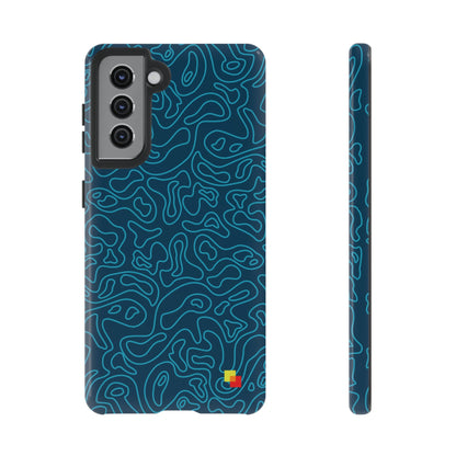 Blue Topographic Phone Case