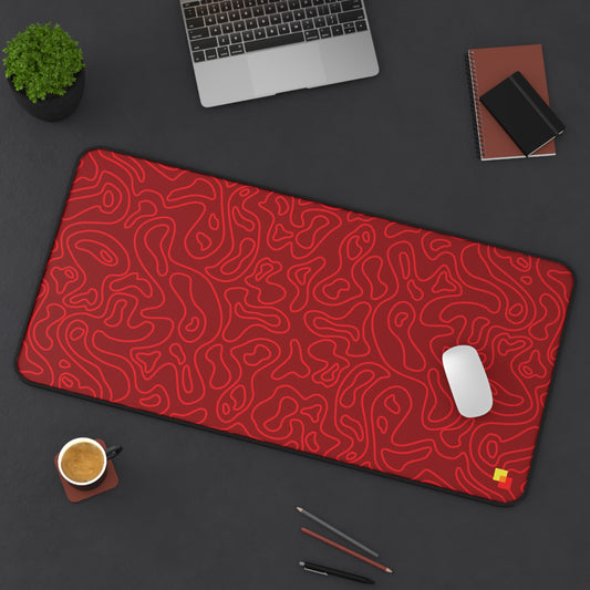 Red Topographic Mouse Pad / Desk Mat