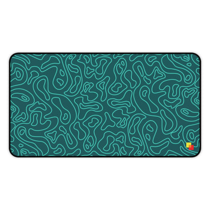 Cyan Topographic Mouse Pad / Desk Mat