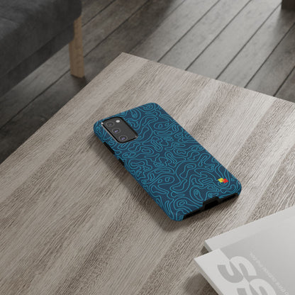 Blue Topographic Phone Case