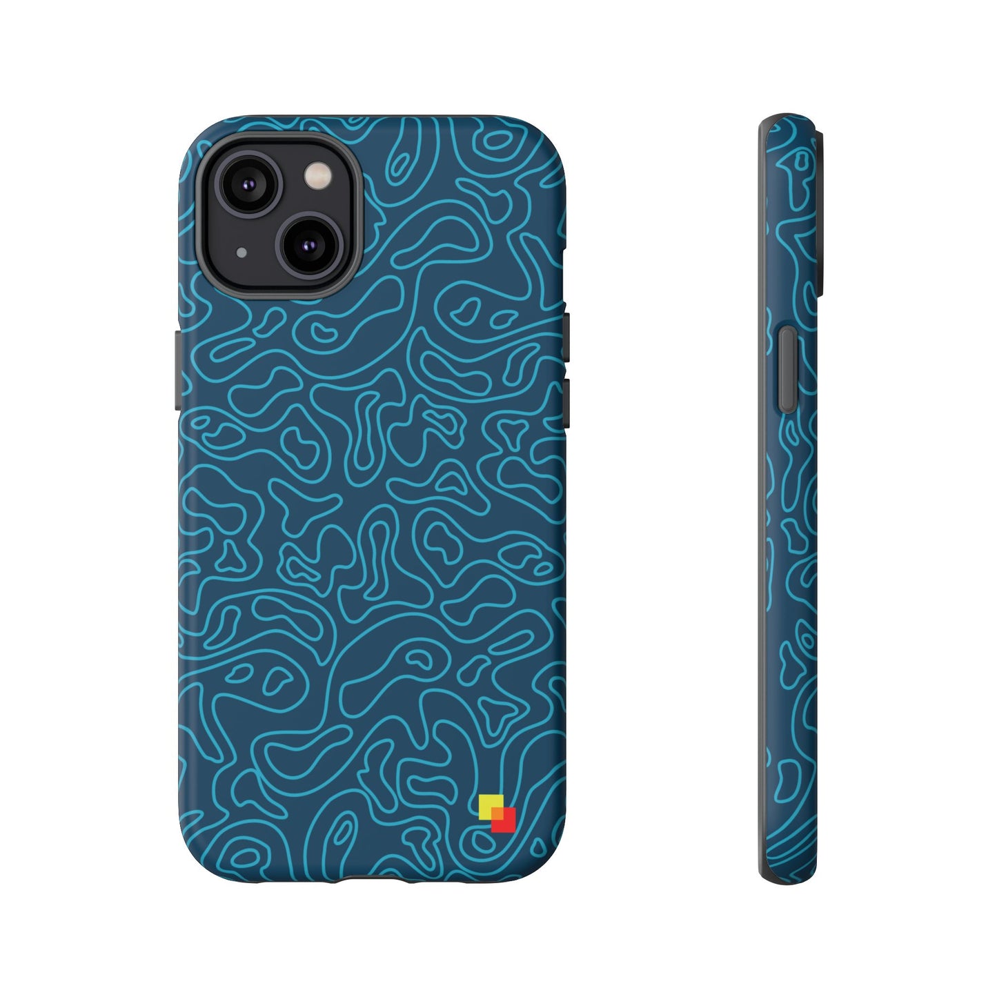 Blue Topographic Phone Case