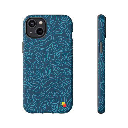 Blue Topographic Phone Case