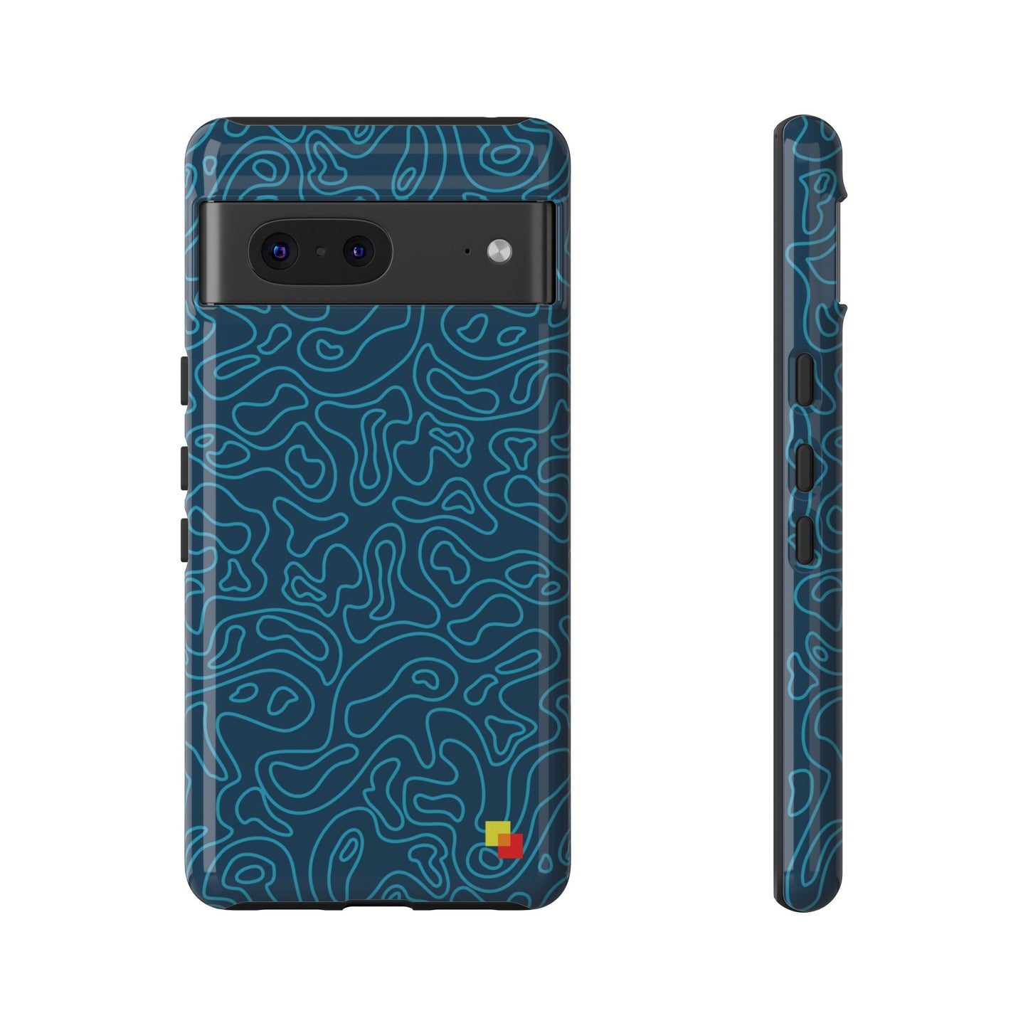 Blue Topographic Phone Case