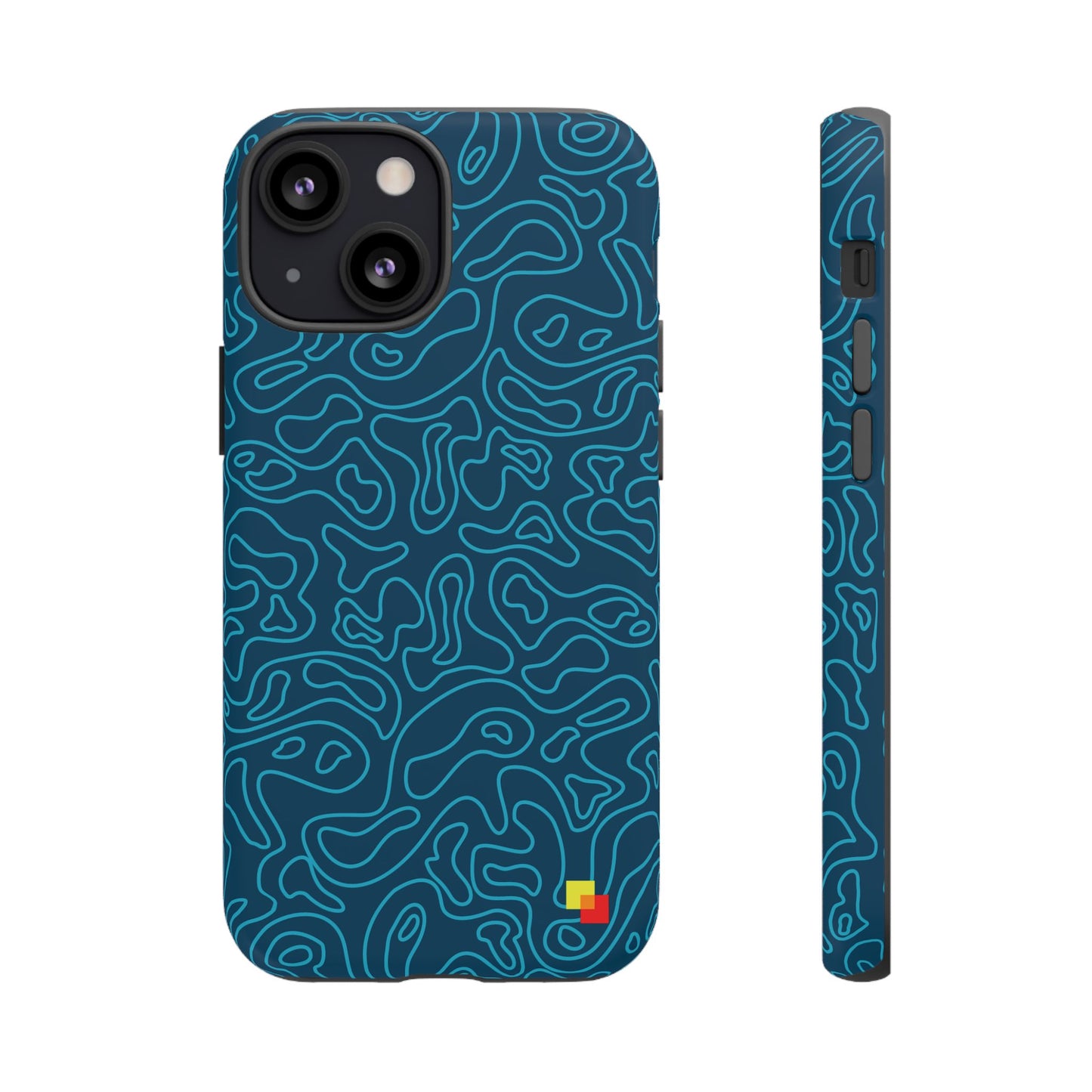 Blue Topographic Phone Case