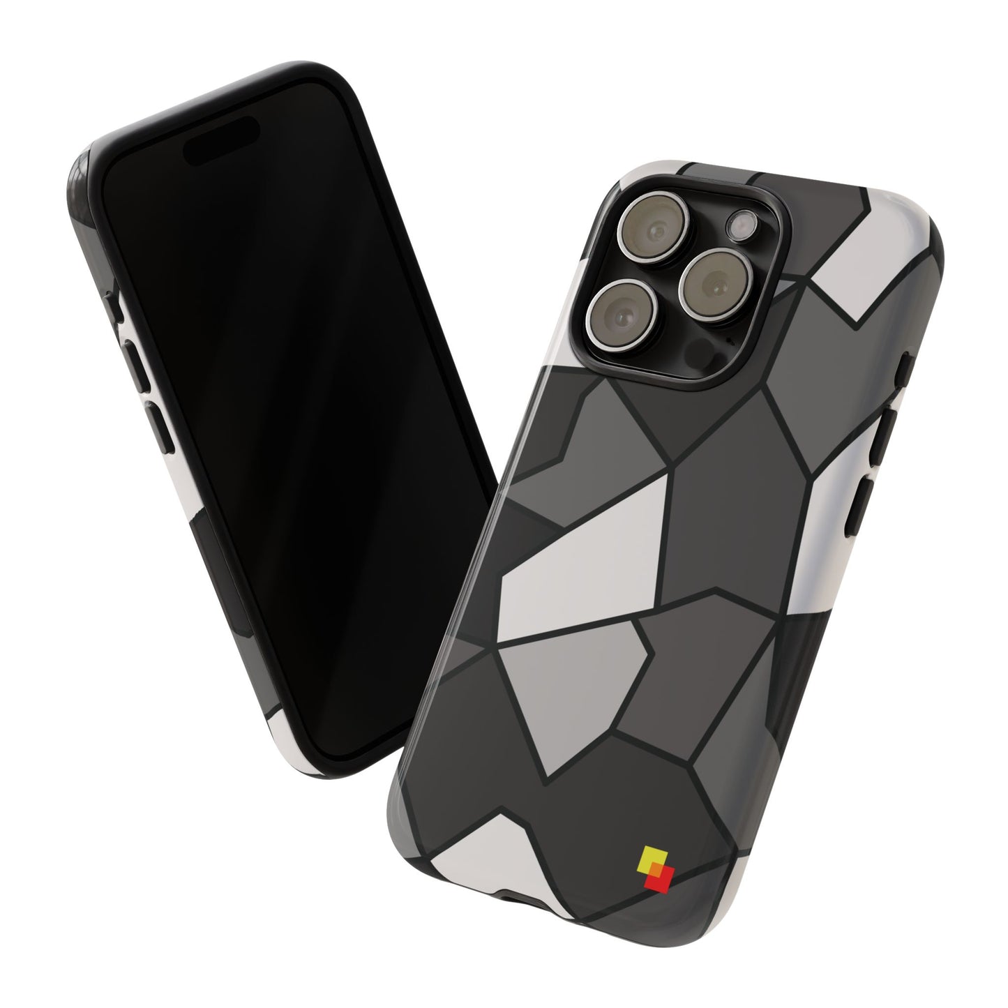 Black and Grey Geometric Phone Case