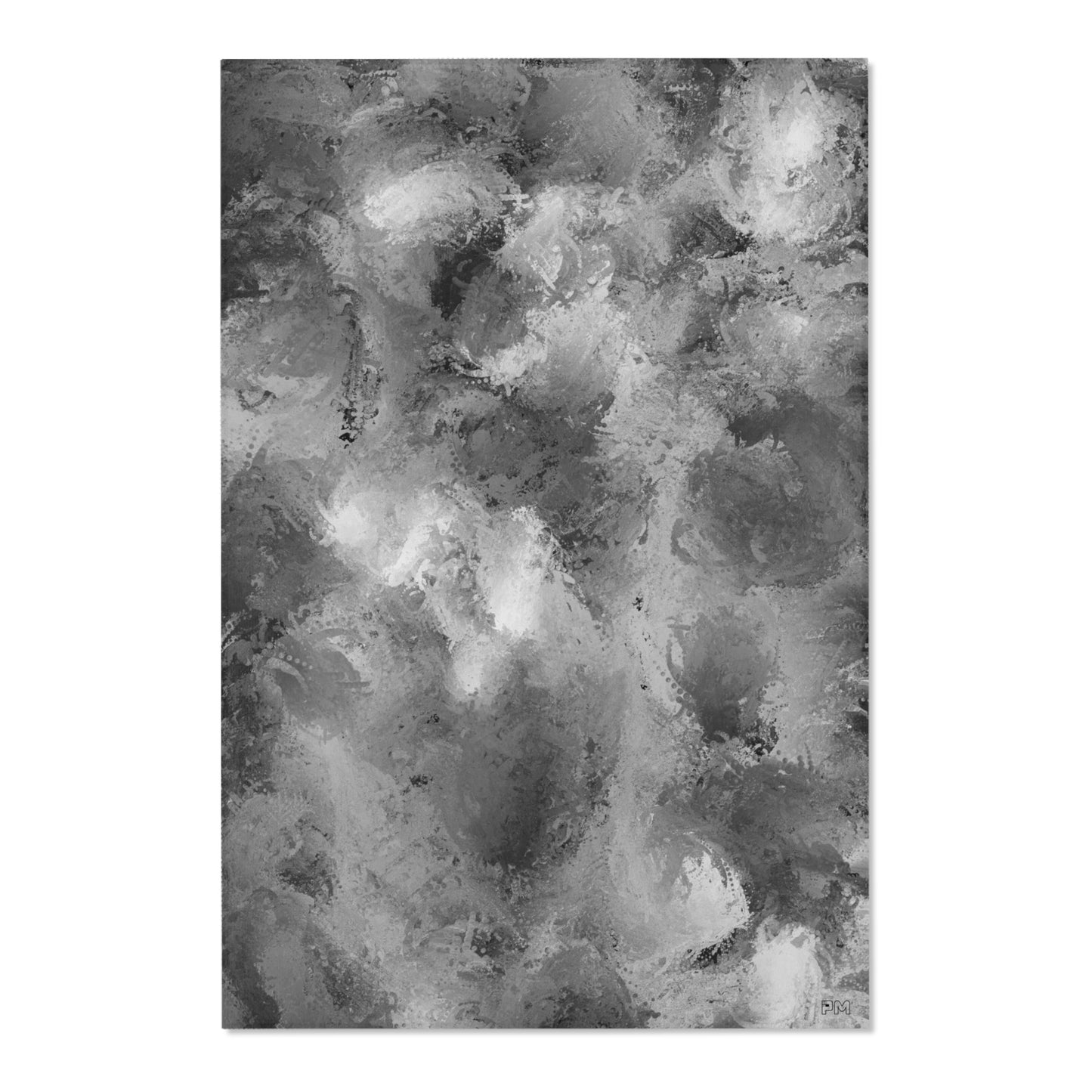 Grey Painterly Area Rug