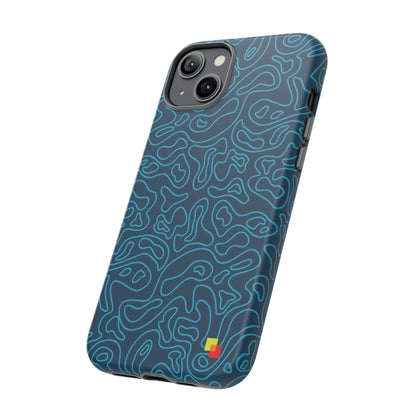 Blue Topographic Phone Case