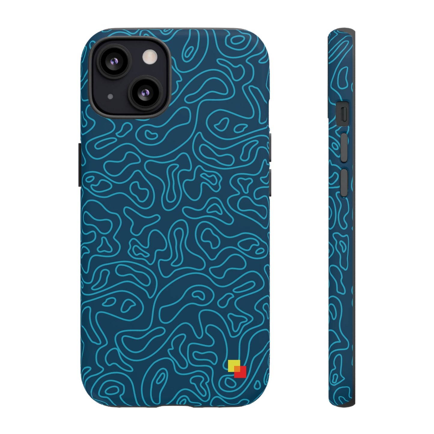 Blue Topographic Phone Case