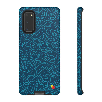 Blue Topographic Phone Case