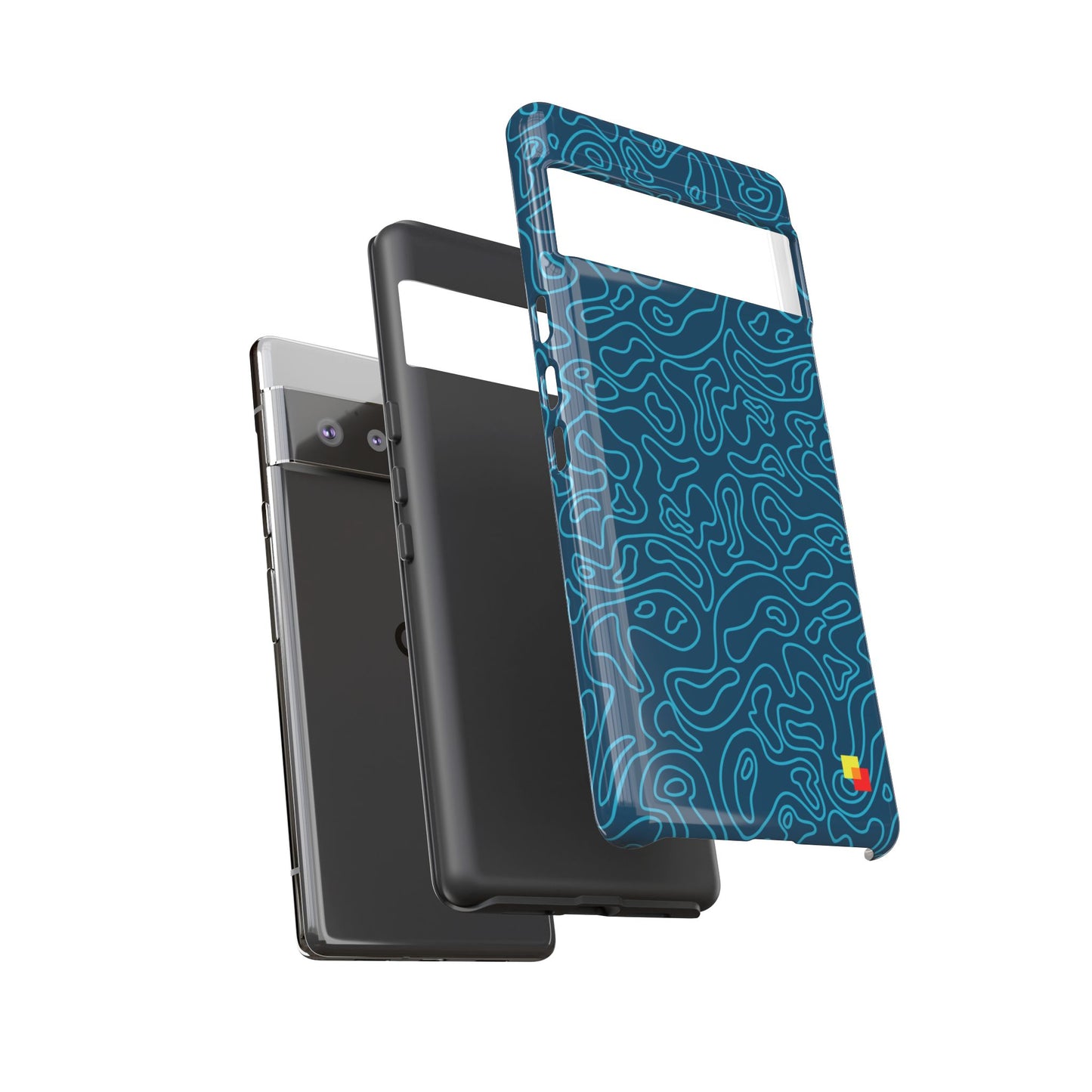 Blue Topographic Phone Case