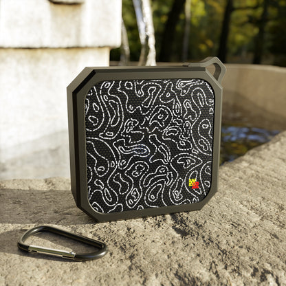 Black Topographic Square Bluetooth Speaker