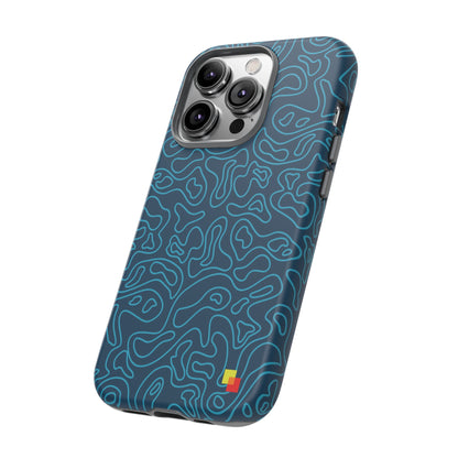 Blue Topographic Phone Case