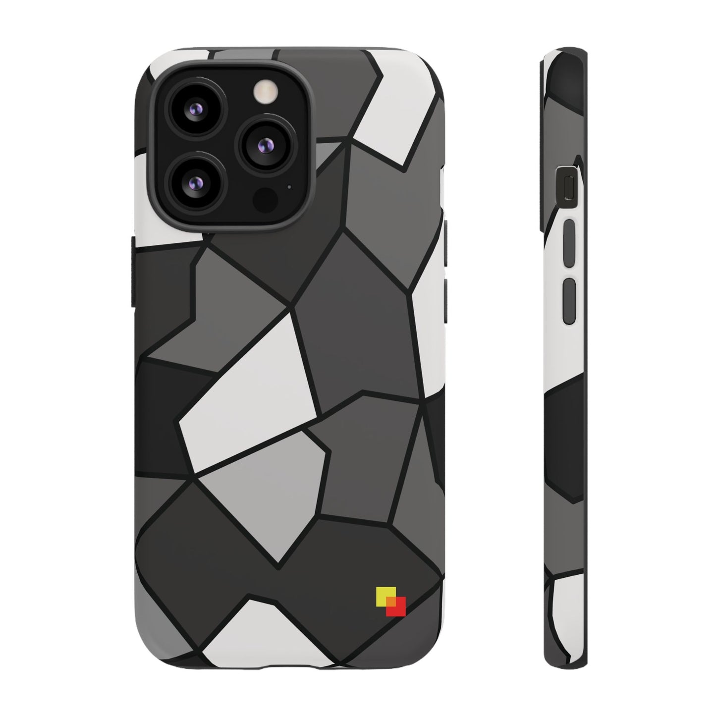 Black and Grey Geometric Phone Case