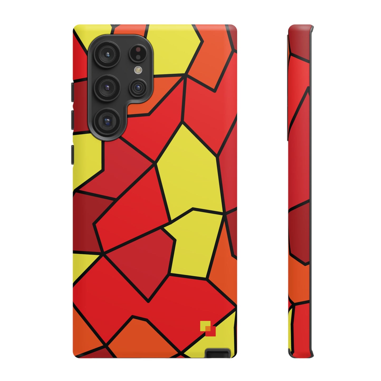 Orange Geometric Phone Case