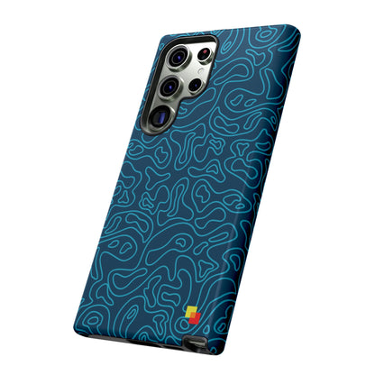 Blue Topographic Phone Case