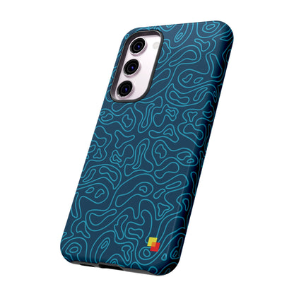 Blue Topographic Phone Case