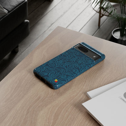 Blue Topographic Phone Case