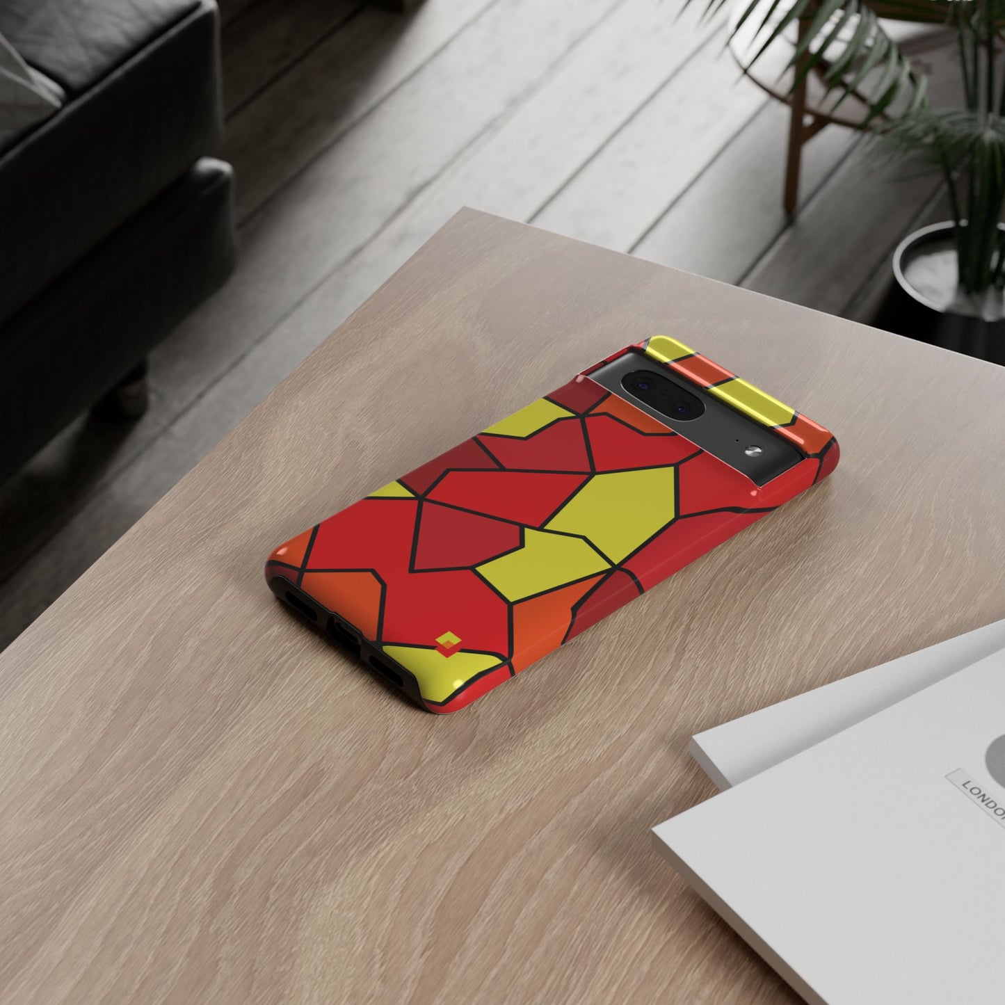 Orange Geometric Phone Case