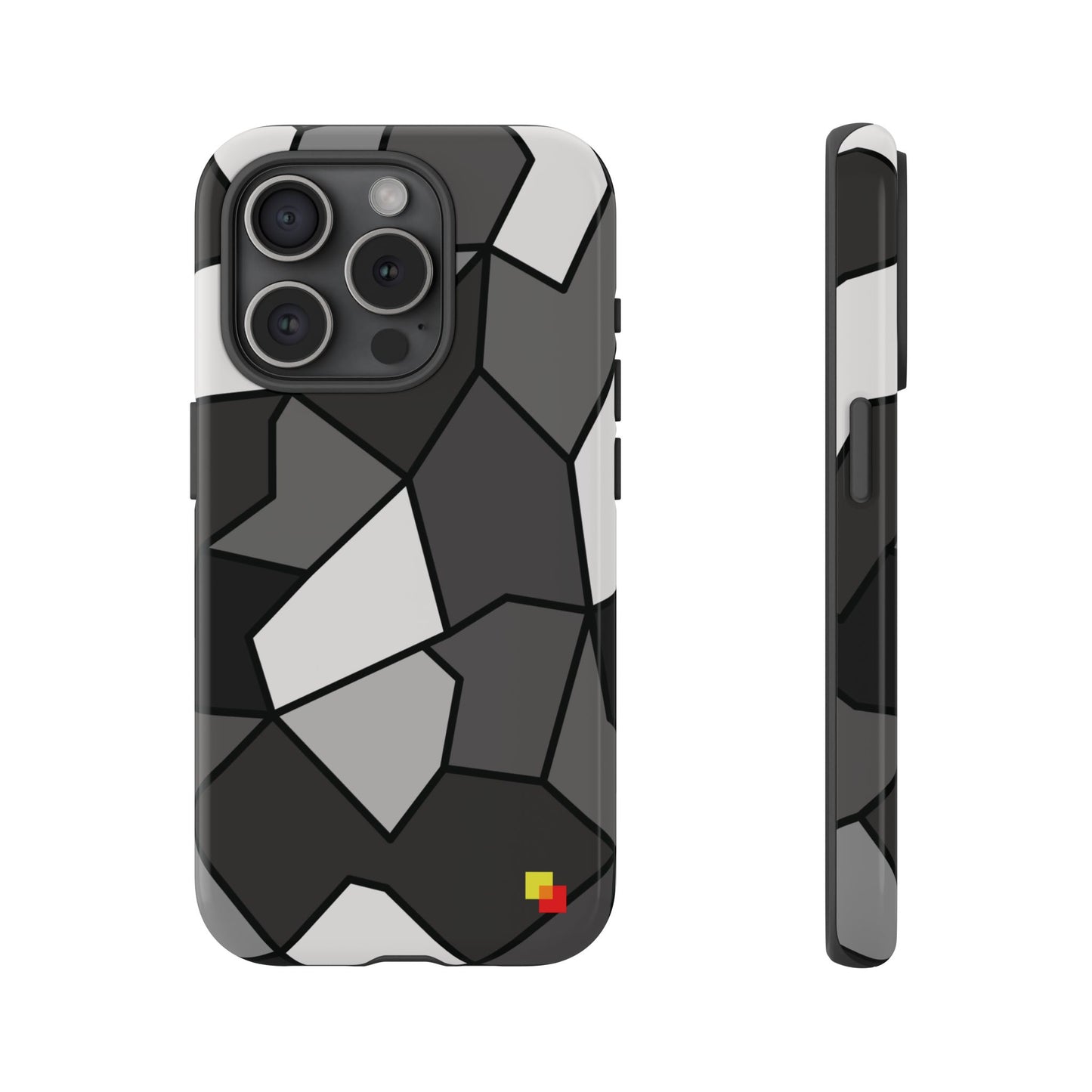 Black and Grey Geometric Phone Case