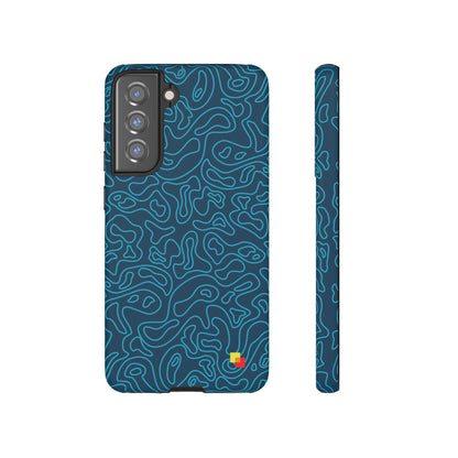 Blue Topographic Phone Case