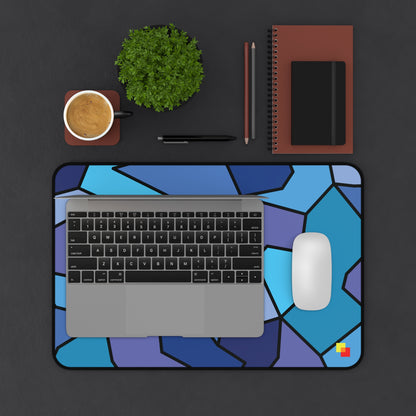 Blue Geometric Mouse Pad / Desk Mat