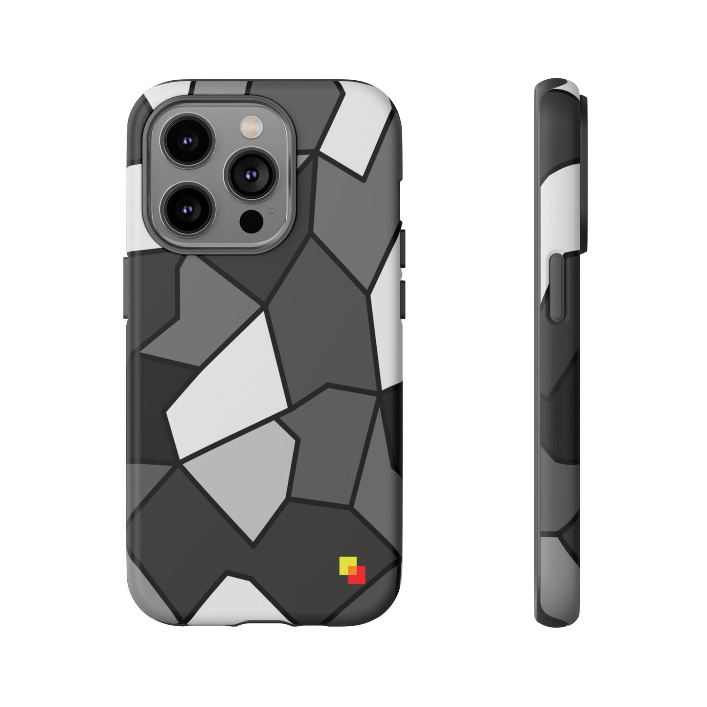 Black and Grey Geometric Phone Case