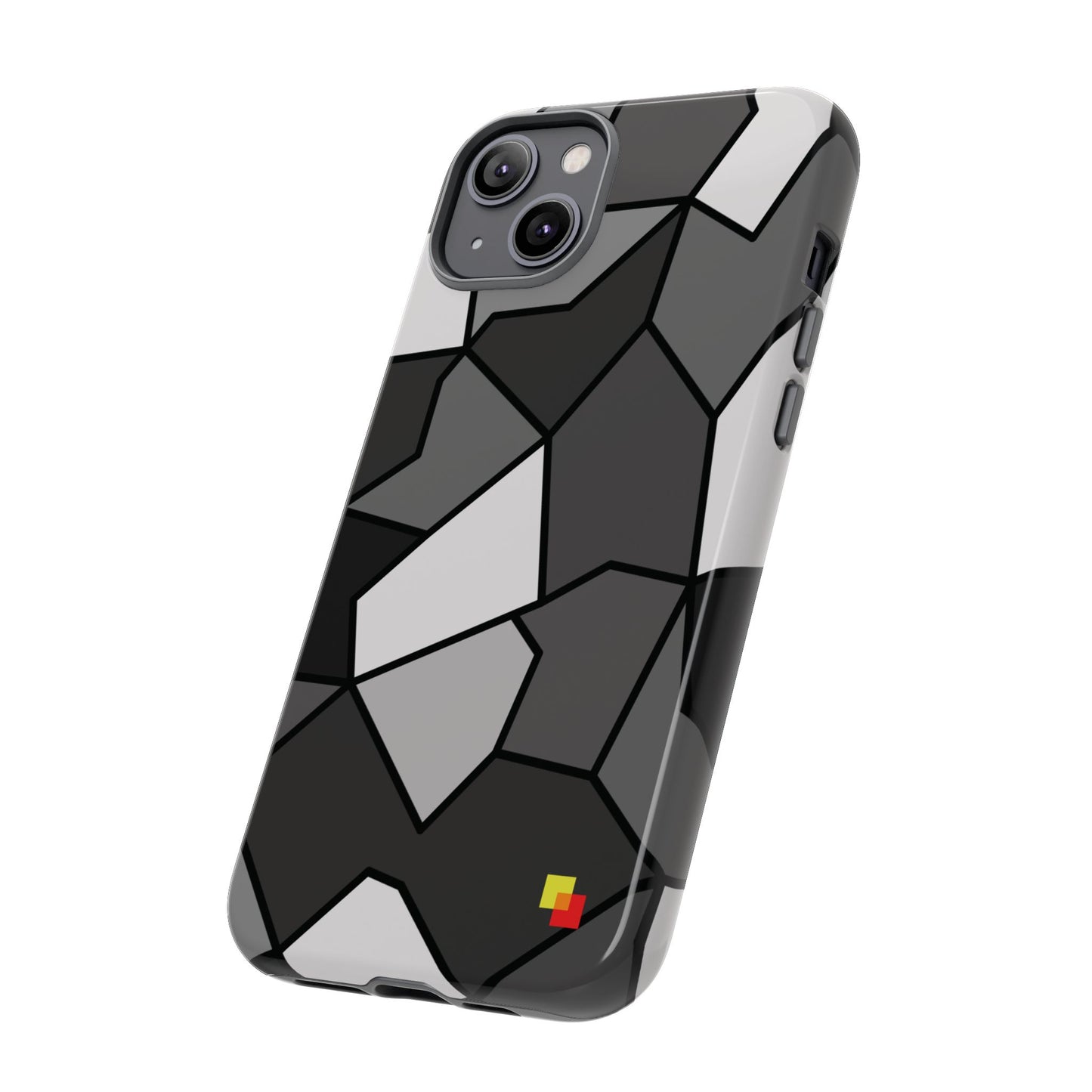 Black and Grey Geometric Phone Case