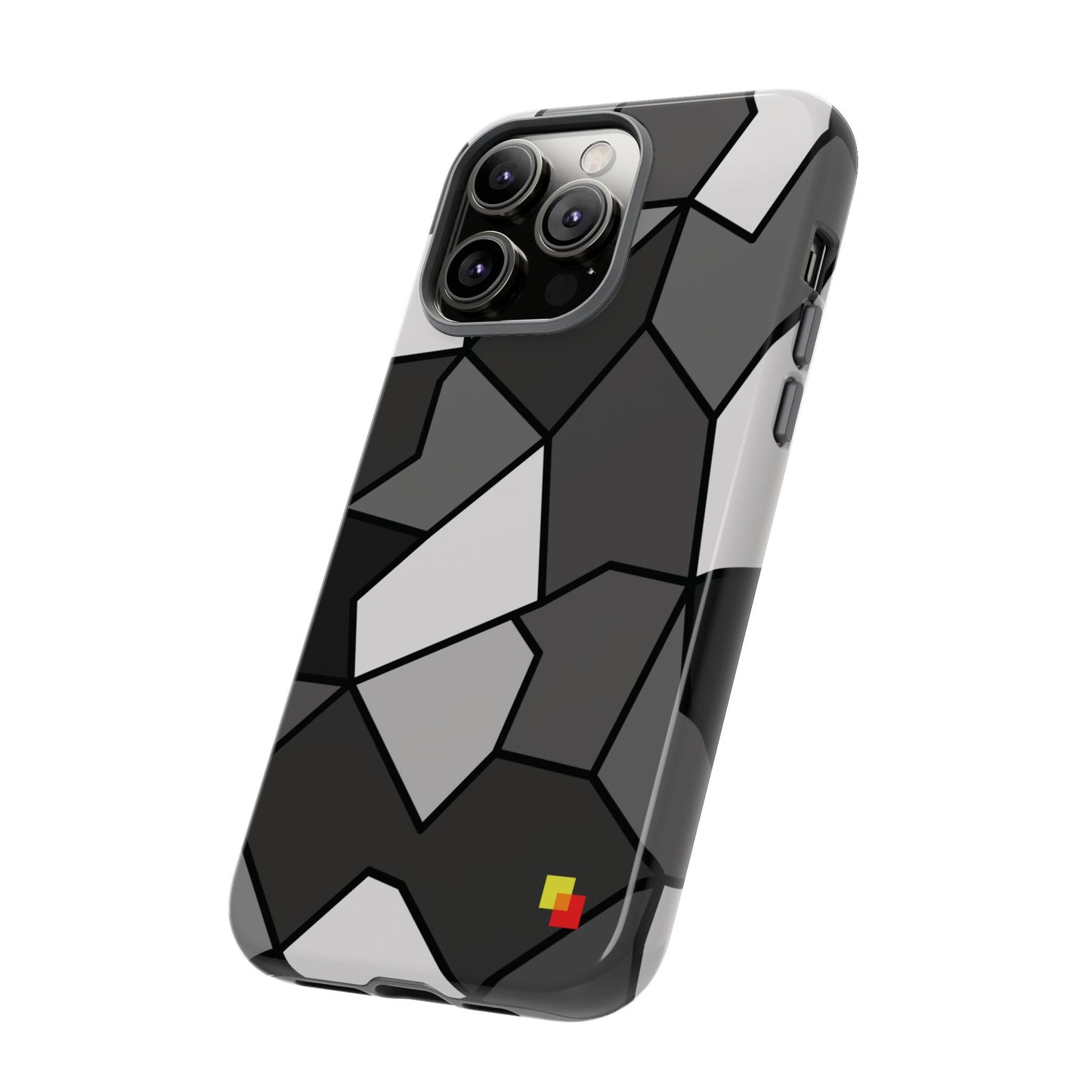 Black and Grey Geometric Phone Case