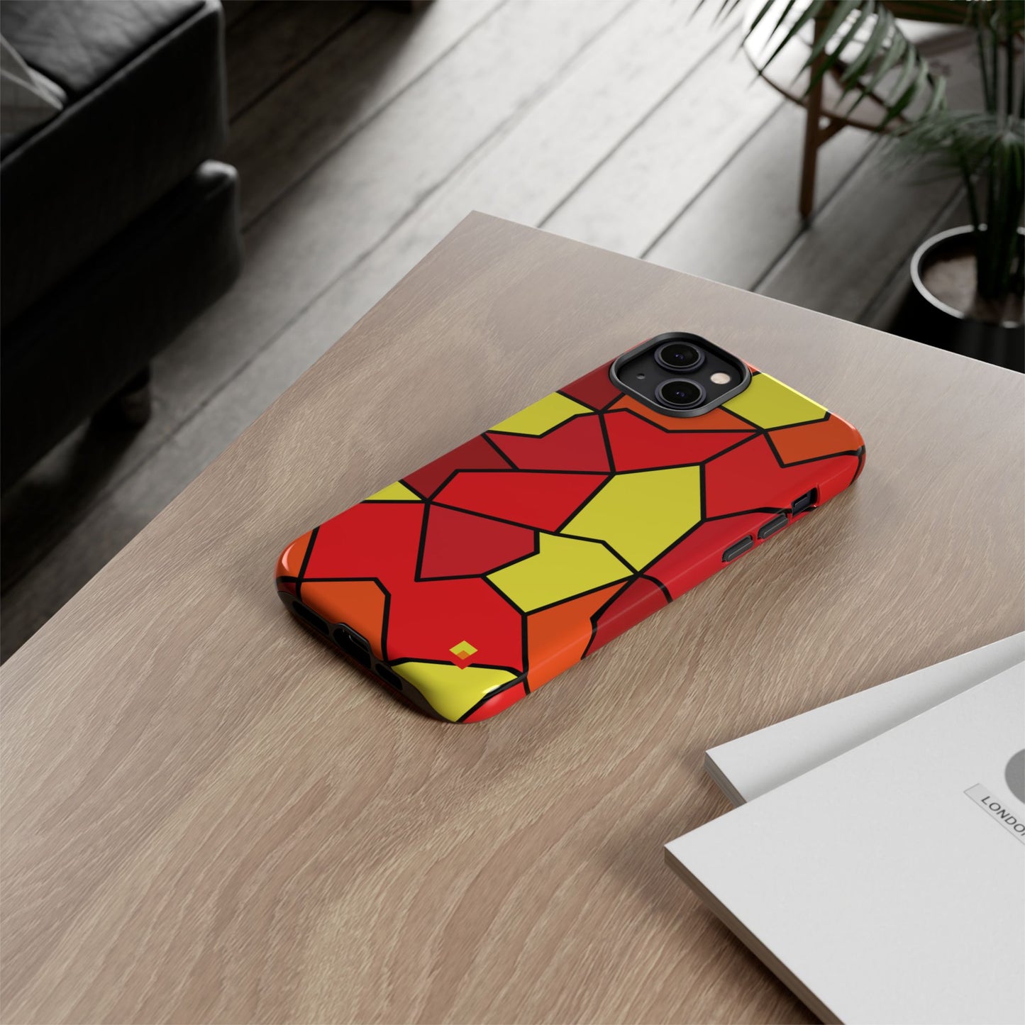 Orange Geometric Phone Case