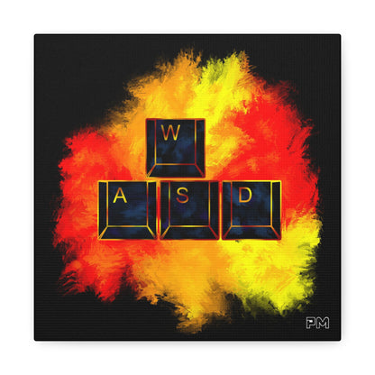 Gaming WASD Explosion Canvas