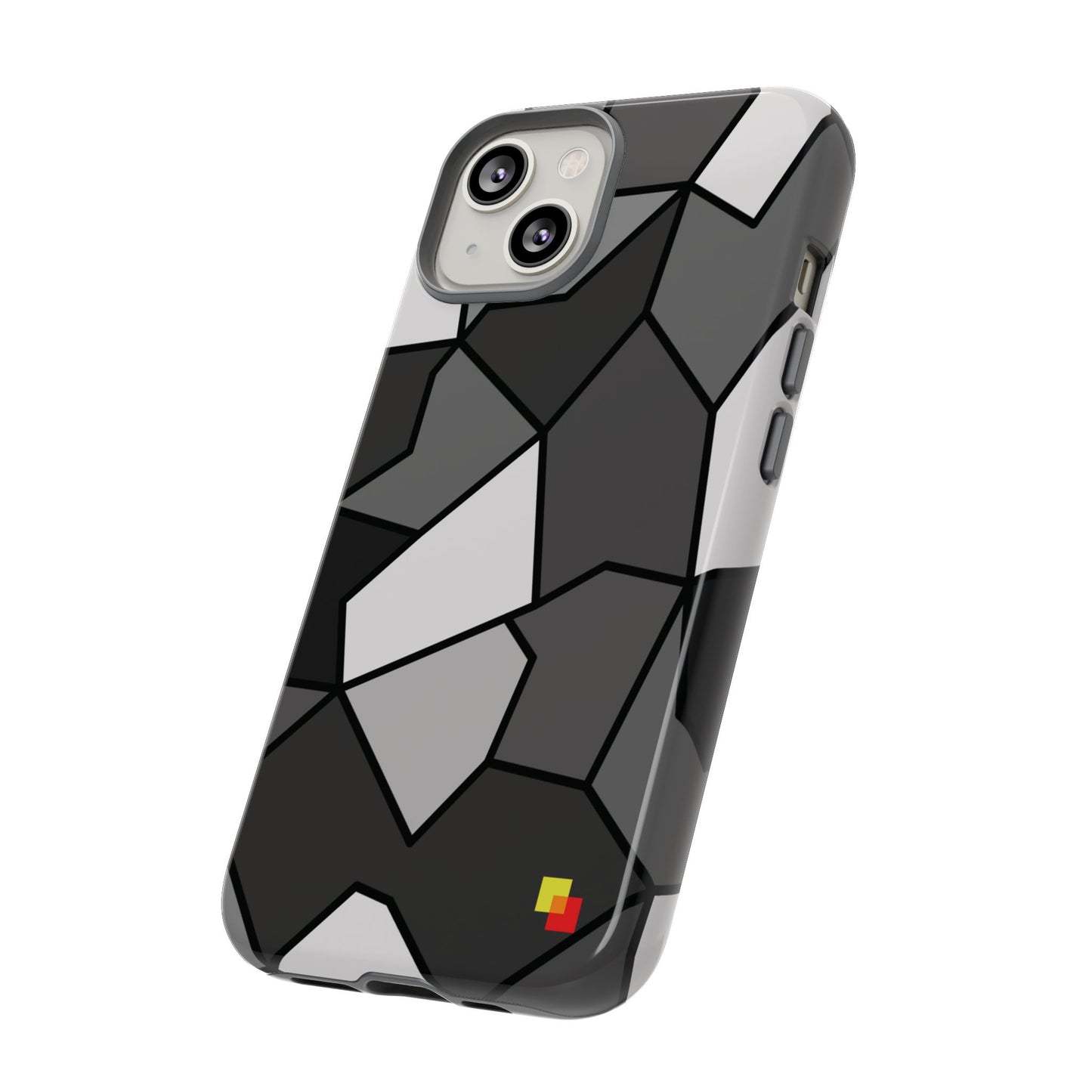 Black and Grey Geometric Phone Case