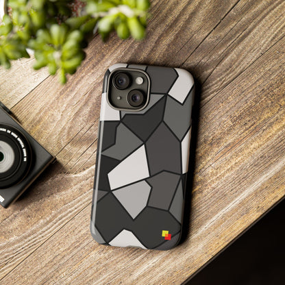 Black and Grey Geometric Phone Case