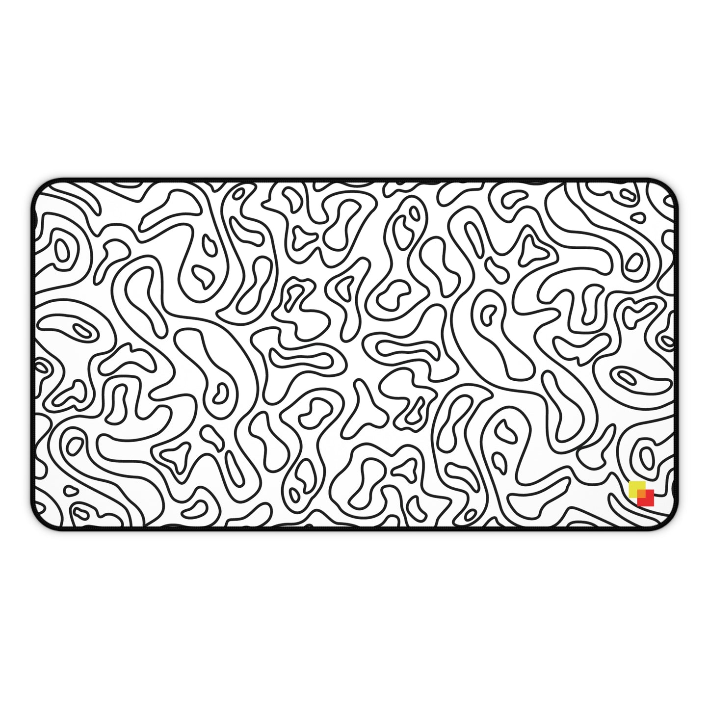 White Topographic Mouse Pad / Desk Mat