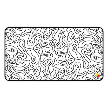 White Topographic Mouse Pad / Desk Mat