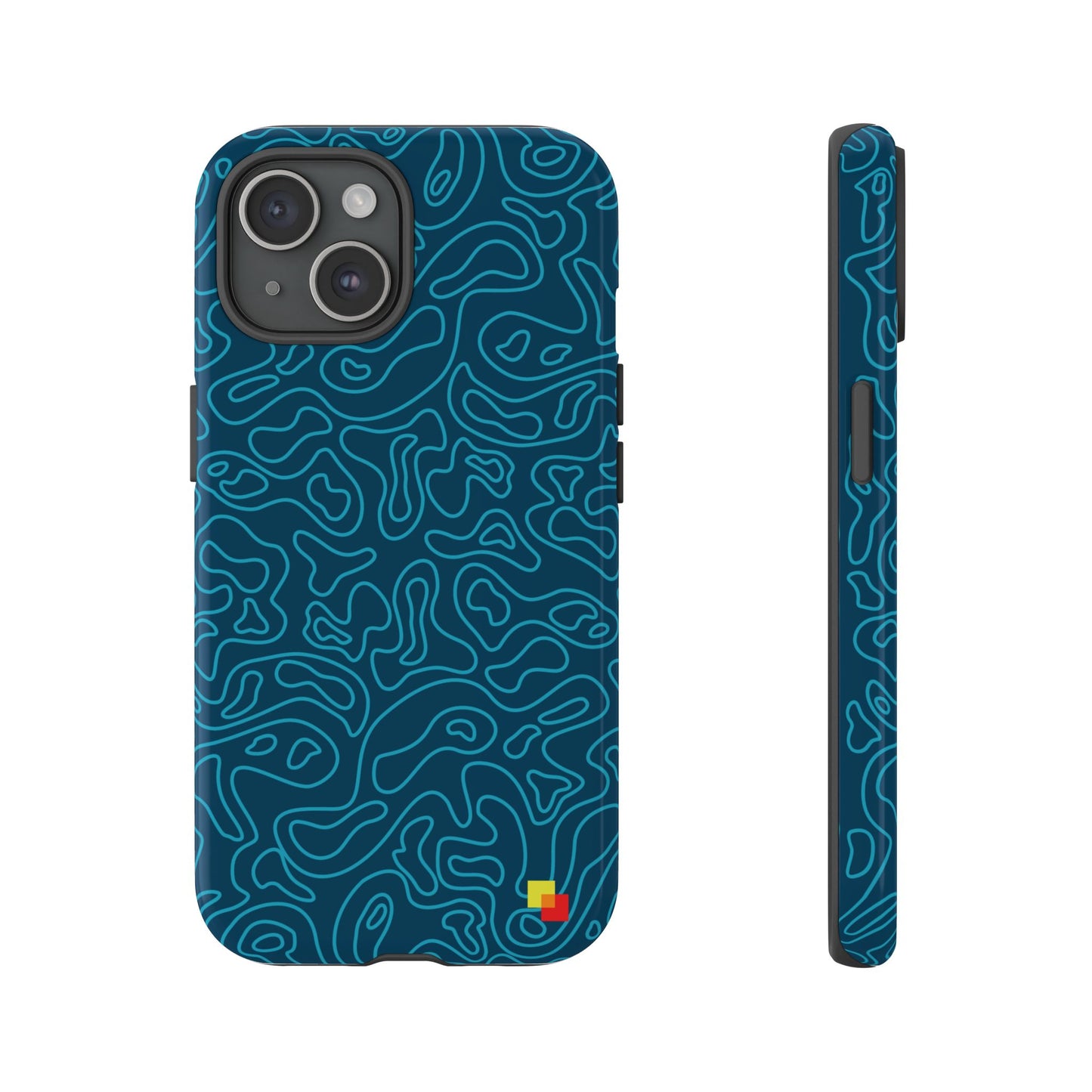 Blue Topographic Phone Case