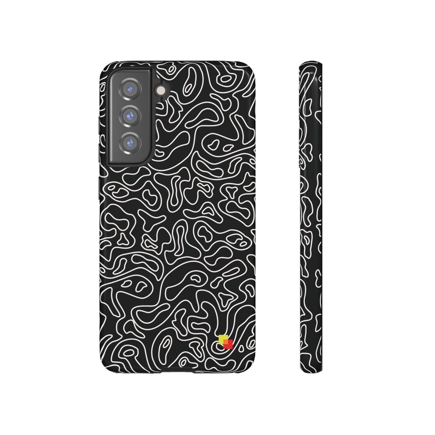 Black Topographic Phone Case