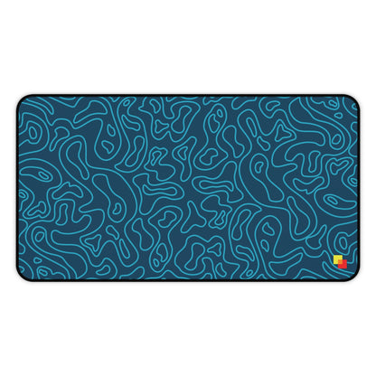 Blue Topographic Mouse Pad / Desk Mat