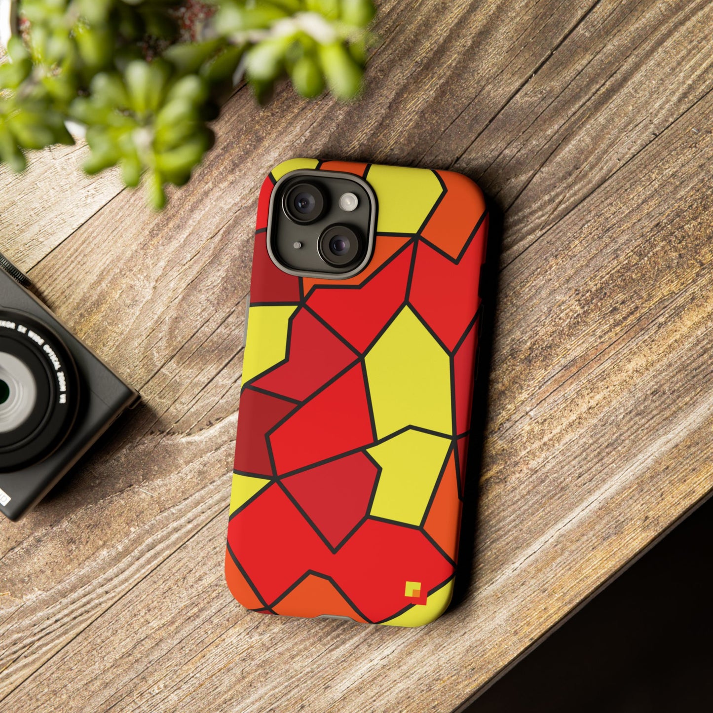 Orange Geometric Phone Case