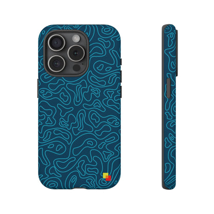 Blue Topographic Phone Case