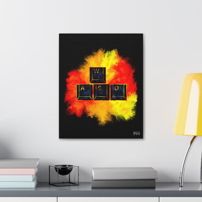 Gaming WASD Explosion Canvas