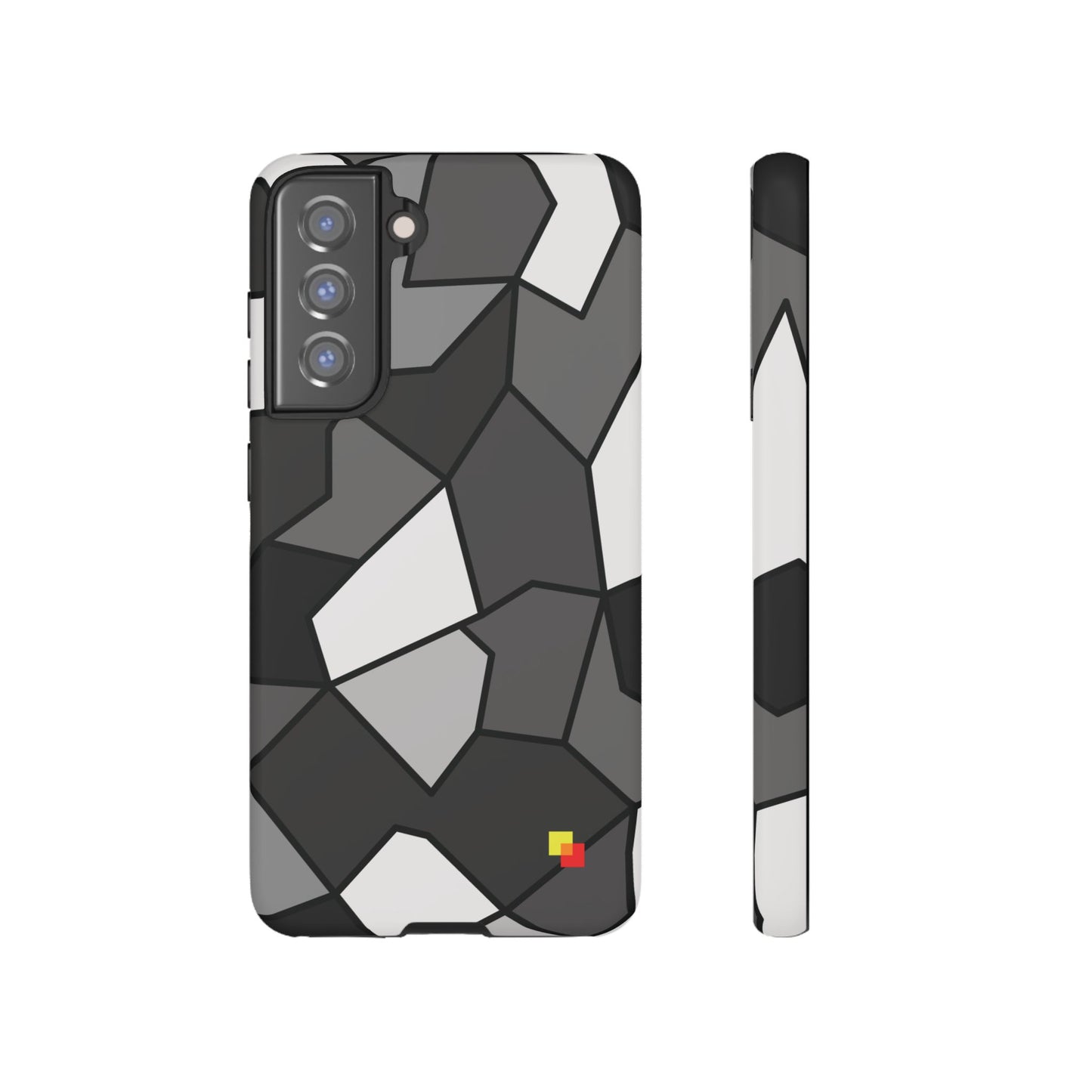 Black and Grey Geometric Phone Case