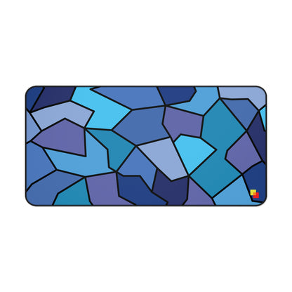 Blue Geometric Mouse Pad / Desk Mat