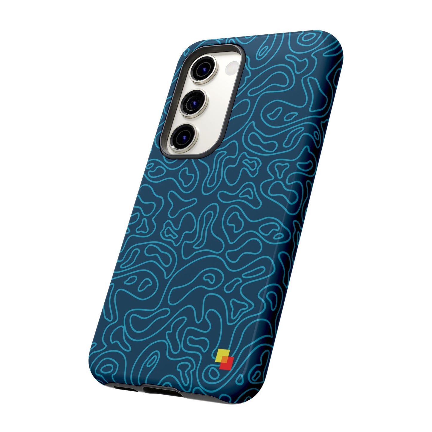 Blue Topographic Phone Case