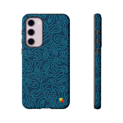 Blue Topographic Phone Case