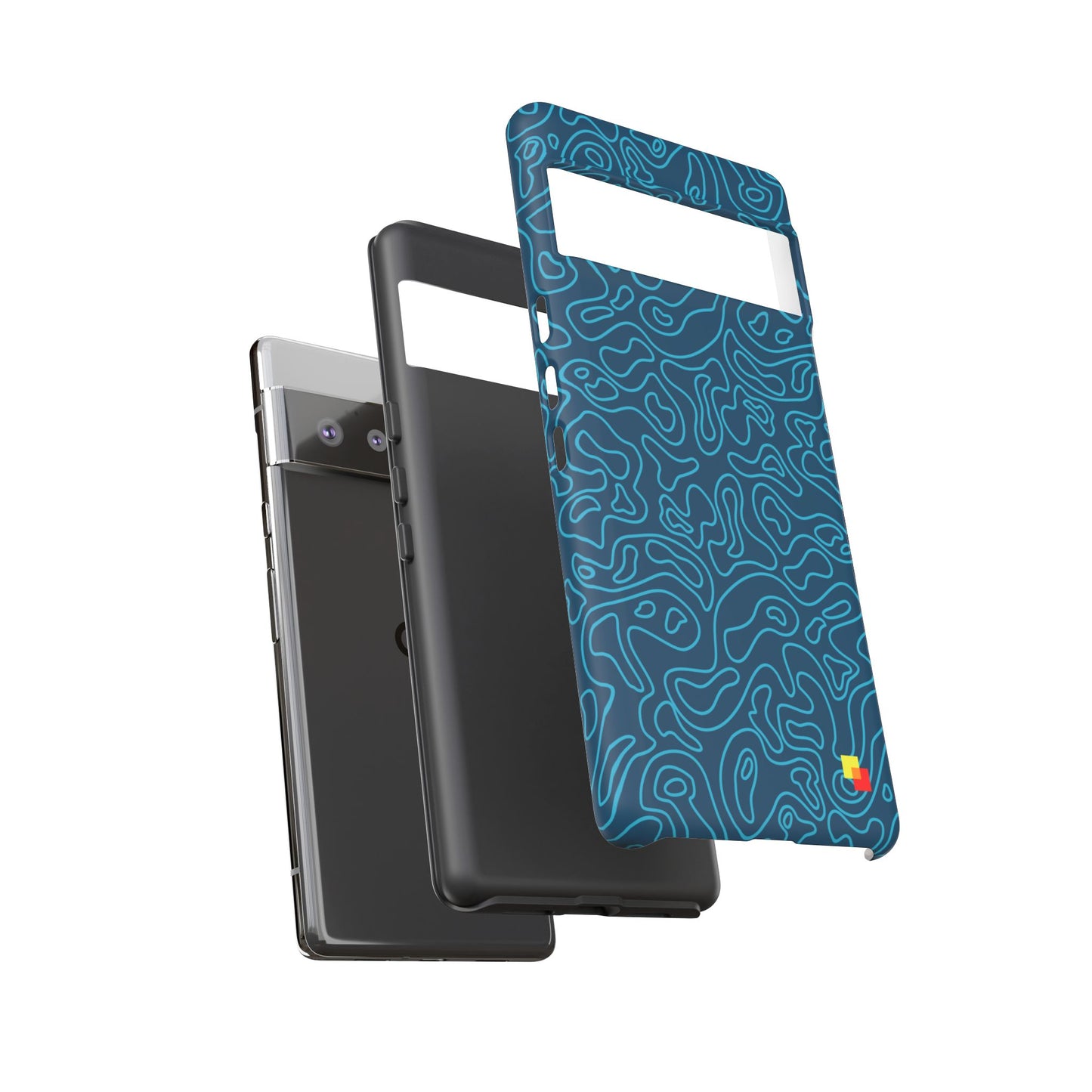 Blue Topographic Phone Case