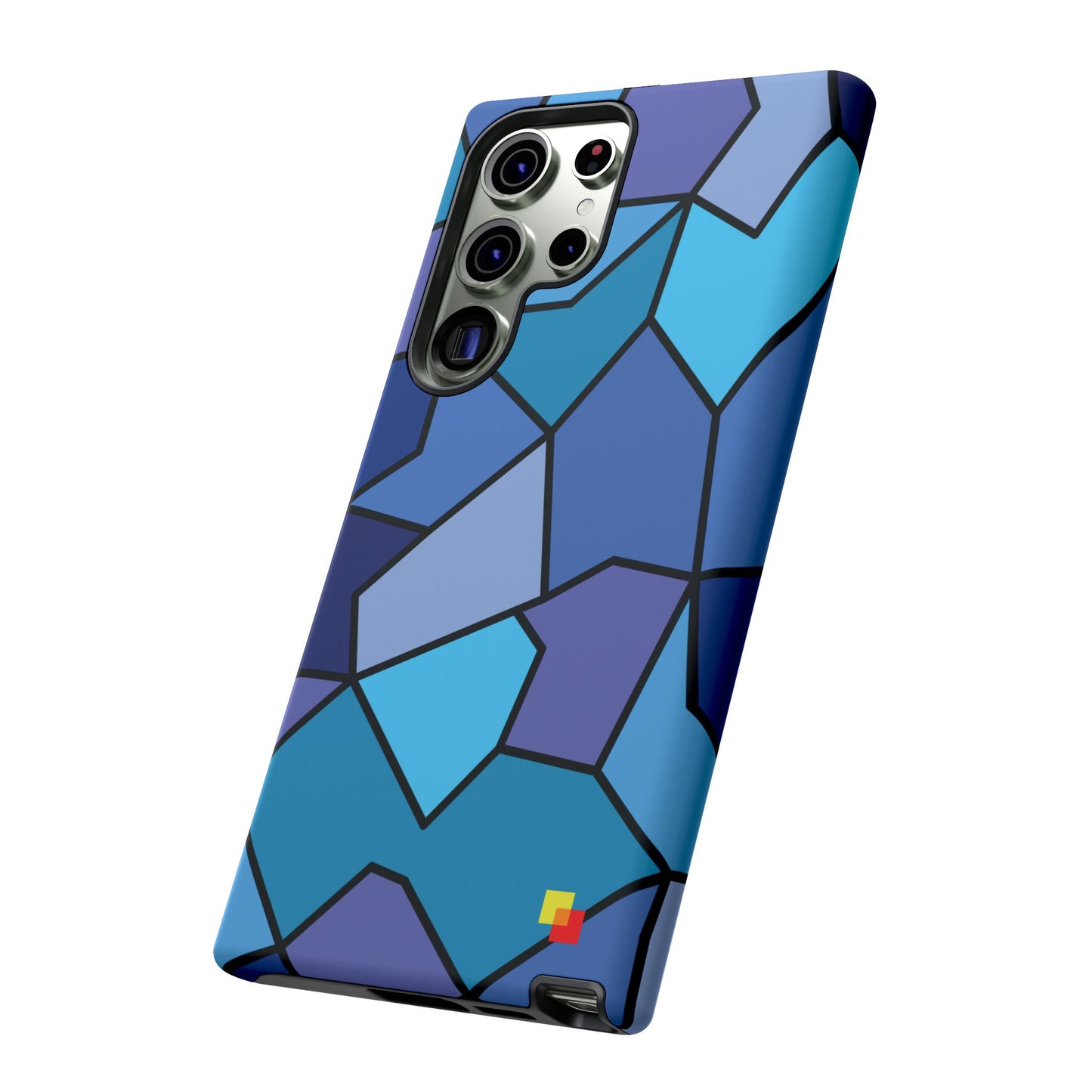 Blue Geometric Phone Case