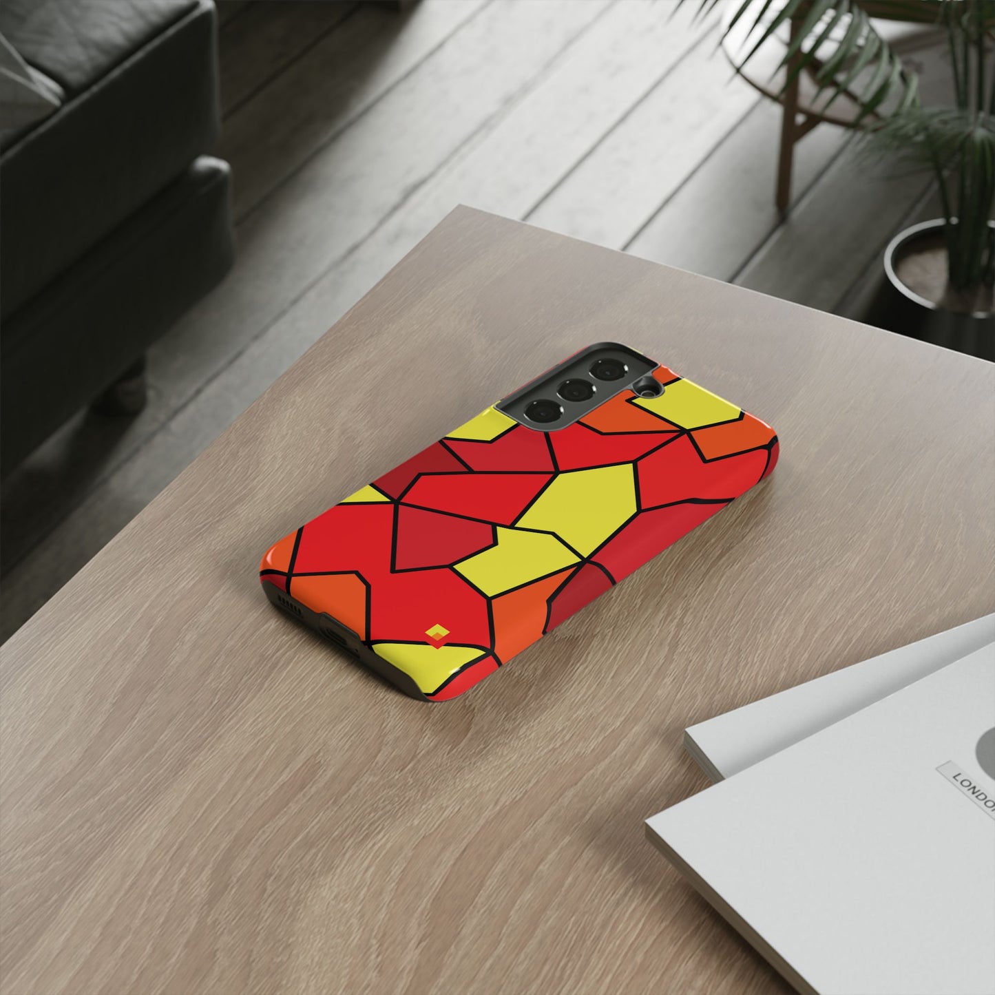 Orange Geometric Phone Case